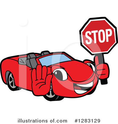 Royalty-Free (RF) Car Character Clipart Illustration by Mascot Junction - Stock Sample #1283129