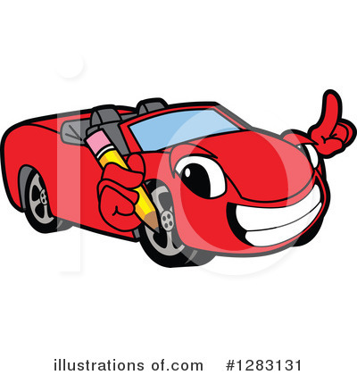 Royalty-Free (RF) Car Character Clipart Illustration by Mascot Junction - Stock Sample #1283131