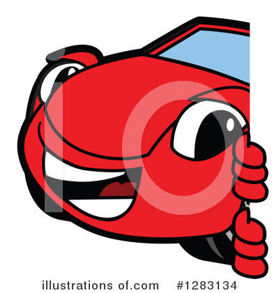 Royalty-Free (RF) Car Character Clipart Illustration by Mascot Junction - Stock Sample #1283134