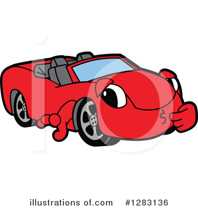 Royalty-Free (RF) Car Character Clipart Illustration by Mascot Junction - Stock Sample #1283136