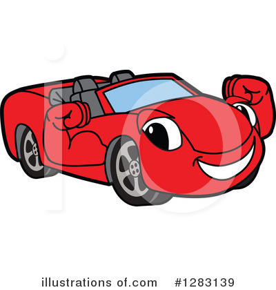 Royalty-Free (RF) Car Character Clipart Illustration by Mascot Junction - Stock Sample #1283139