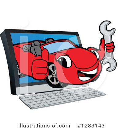 Car Character Clipart #1283143 by Mascot Junction