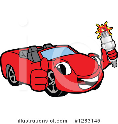 Royalty-Free (RF) Car Character Clipart Illustration by Mascot Junction - Stock Sample #1283145
