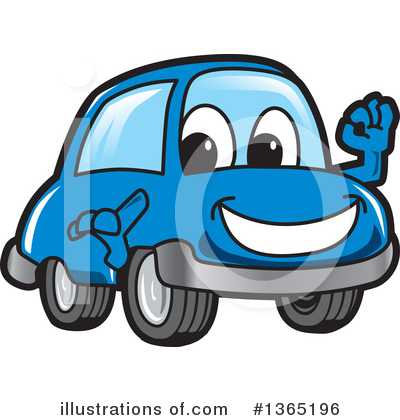 Royalty-Free (RF) Car Character Clipart Illustration by Mascot Junction - Stock Sample #1365196