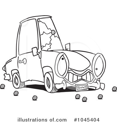 Royalty-Free (RF) Car Clipart Illustration by toonaday - Stock Sample #1045404