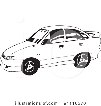Royalty-Free (RF) Car Clipart Illustration by Dennis Holmes Designs - Stock Sample #1110570