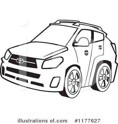 Royalty-Free (RF) Car Clipart Illustration by toonaday - Stock Sample #1177627