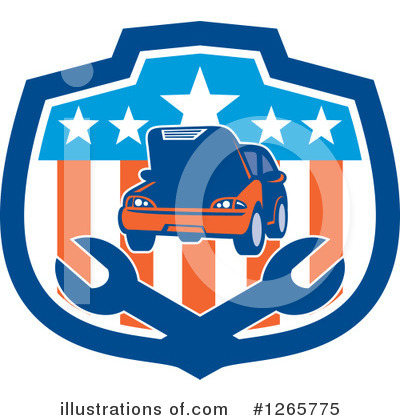 Royalty-Free (RF) Car Clipart Illustration by patrimonio - Stock Sample #1265775