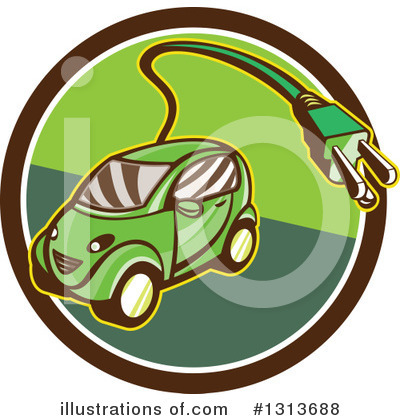 Electric Car Clipart #1313688 by patrimonio