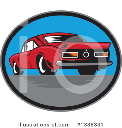 Muscle Car Clipart #1338331 by patrimonio
