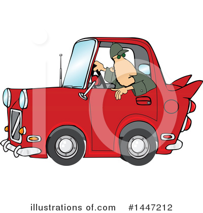 Royalty-Free (RF) Car Clipart Illustration by djart - Stock Sample #1447212