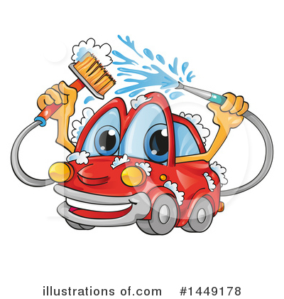 Car Wash Clipart #1449178 by Domenico Condello