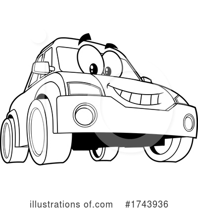 Royalty-Free (RF) Car Clipart Illustration by Hit Toon - Stock Sample #1743936