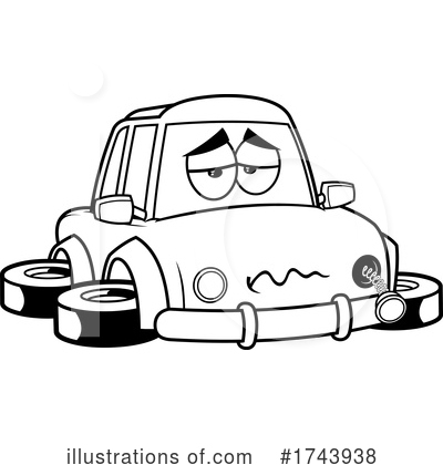 Royalty-Free (RF) Car Clipart Illustration by Hit Toon - Stock Sample #1743938