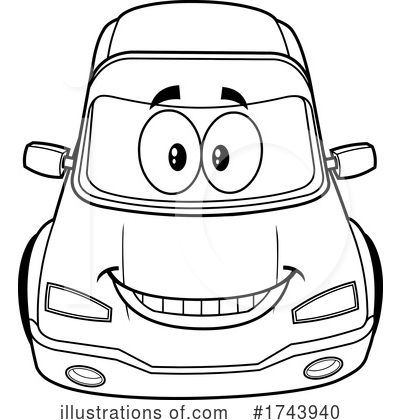 Royalty-Free (RF) Car Clipart Illustration by Hit Toon - Stock Sample #1743940