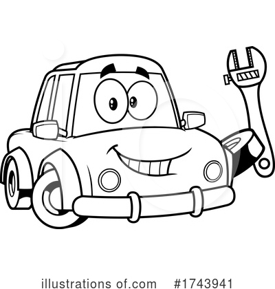 Royalty-Free (RF) Car Clipart Illustration by Hit Toon - Stock Sample #1743941