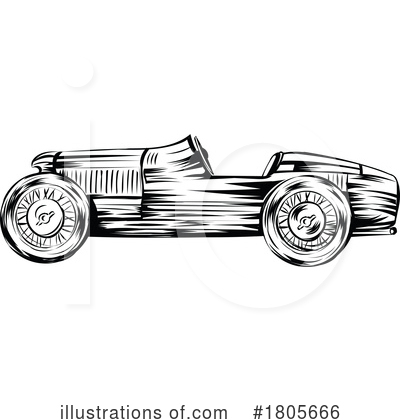 Race Car Clipart #1805666 by Domenico Condello