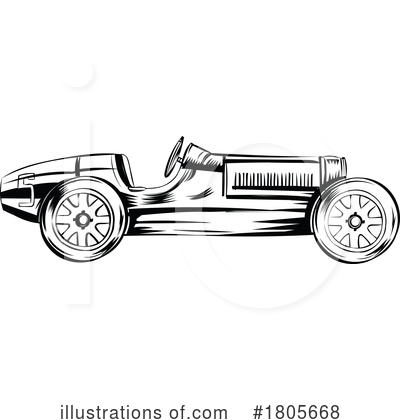 Race Car Clipart #1805668 by Domenico Condello
