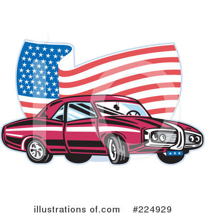 Royalty-Free (RF) Car Clipart Illustration by patrimonio - Stock Sample #224929
