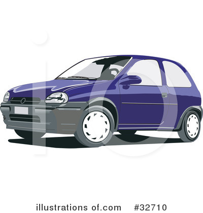 Royalty-Free (RF) Car Clipart Illustration by David Rey - Stock Sample #32710