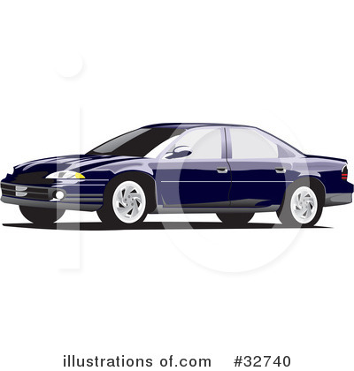Royalty-Free (RF) Car Clipart Illustration by David Rey - Stock Sample #32740