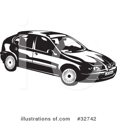 Royalty-Free (RF) Car Clipart Illustration by David Rey - Stock Sample #32742