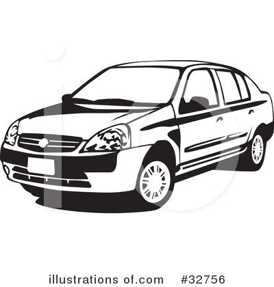 Royalty-Free (RF) Car Clipart Illustration by David Rey - Stock Sample #32756