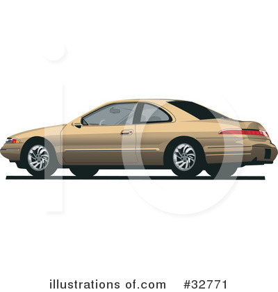 Royalty-Free (RF) Car Clipart Illustration by David Rey - Stock Sample #32771
