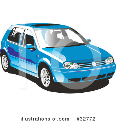 Royalty-Free (RF) Car Clipart Illustration by David Rey - Stock Sample #32772