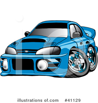 Royalty-Free (RF) Car Clipart Illustration by Dennis Holmes Designs - Stock Sample #41129