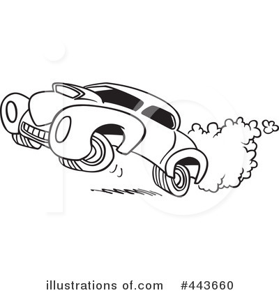 Royalty-Free (RF) Car Clipart Illustration by toonaday - Stock Sample #443660