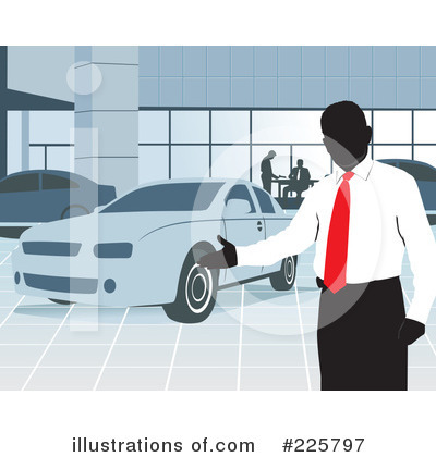 Royalty-Free (RF) Car Salesman Clipart Illustration by David Rey - Stock Sample #225797