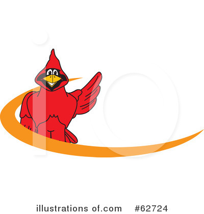 Royalty-Free (RF) Cardinal Character Clipart Illustration by Mascot Junction - Stock Sample #62724