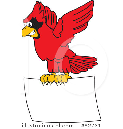 Royalty-Free (RF) Cardinal Character Clipart Illustration by Mascot Junction - Stock Sample #62731