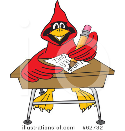 Royalty-Free (RF) Cardinal Character Clipart Illustration by Mascot Junction - Stock Sample #62732