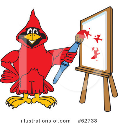 Royalty-Free (RF) Cardinal Character Clipart Illustration by Mascot Junction - Stock Sample #62733