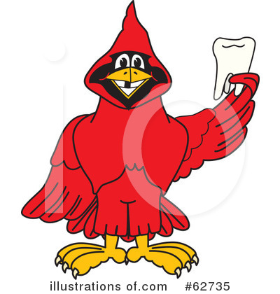 Royalty-Free (RF) Cardinal Character Clipart Illustration by Mascot Junction - Stock Sample #62735