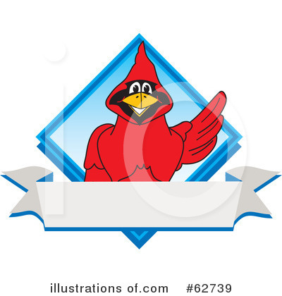 Royalty-Free (RF) Cardinal Character Clipart Illustration by Mascot Junction - Stock Sample #62739