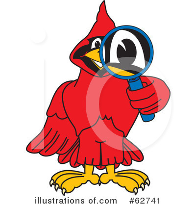 Royalty-Free (RF) Cardinal Character Clipart Illustration by Mascot Junction - Stock Sample #62741