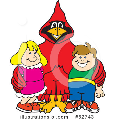 Royalty-Free (RF) Cardinal Character Clipart Illustration by Mascot Junction - Stock Sample #62743