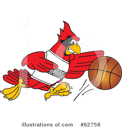 Royalty-Free (RF) Cardinal Character Clipart Illustration by Mascot Junction - Stock Sample #62758
