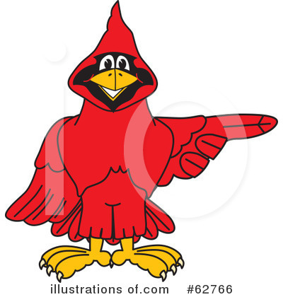 Royalty-Free (RF) Cardinal Character Clipart Illustration by Mascot Junction - Stock Sample #62766