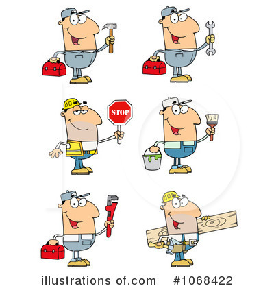 Carpenter Clipart #1068422 by Hit Toon
