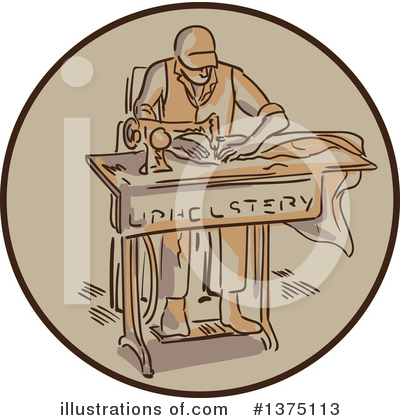 Upholsterer Clipart #1375113 by patrimonio