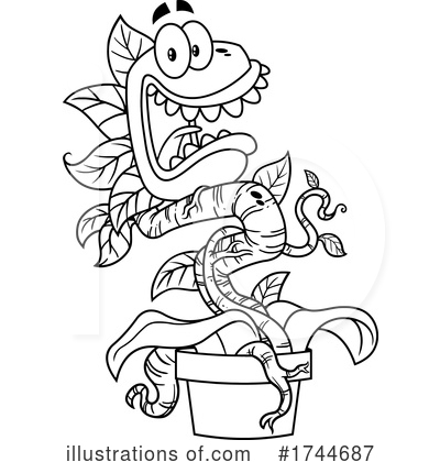 Royalty-Free (RF) Carnivorous Plant Clipart Illustration by Hit Toon - Stock Sample #1744687
