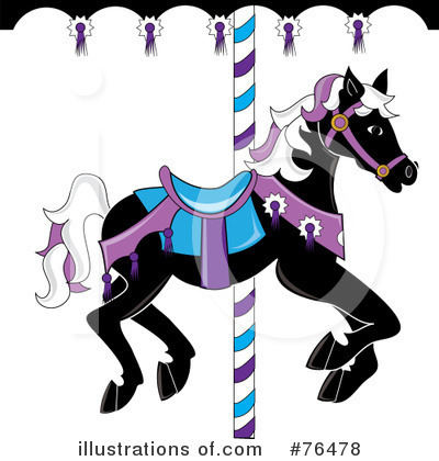 Royalty-Free (RF) Carousel Horse Clipart Illustration by Pams Clipart - Stock Sample #76478