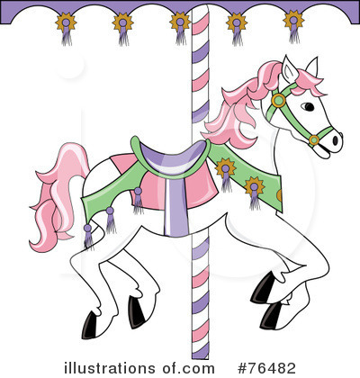Royalty-Free (RF) Carousel Horse Clipart Illustration by Pams Clipart - Stock Sample #76482