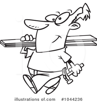 Royalty-Free (RF) Carpenter Clipart Illustration by toonaday - Stock Sample #1044236