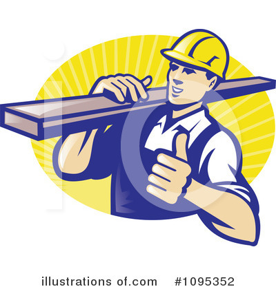 Royalty-Free (RF) Carpenter Clipart Illustration by patrimonio - Stock Sample #1095352