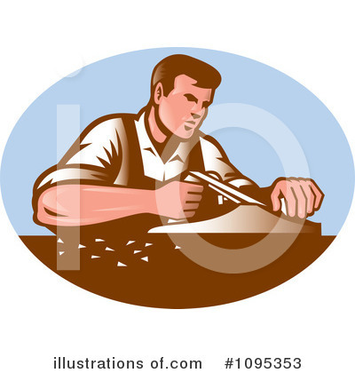 Royalty-Free (RF) Carpenter Clipart Illustration by patrimonio - Stock Sample #1095353